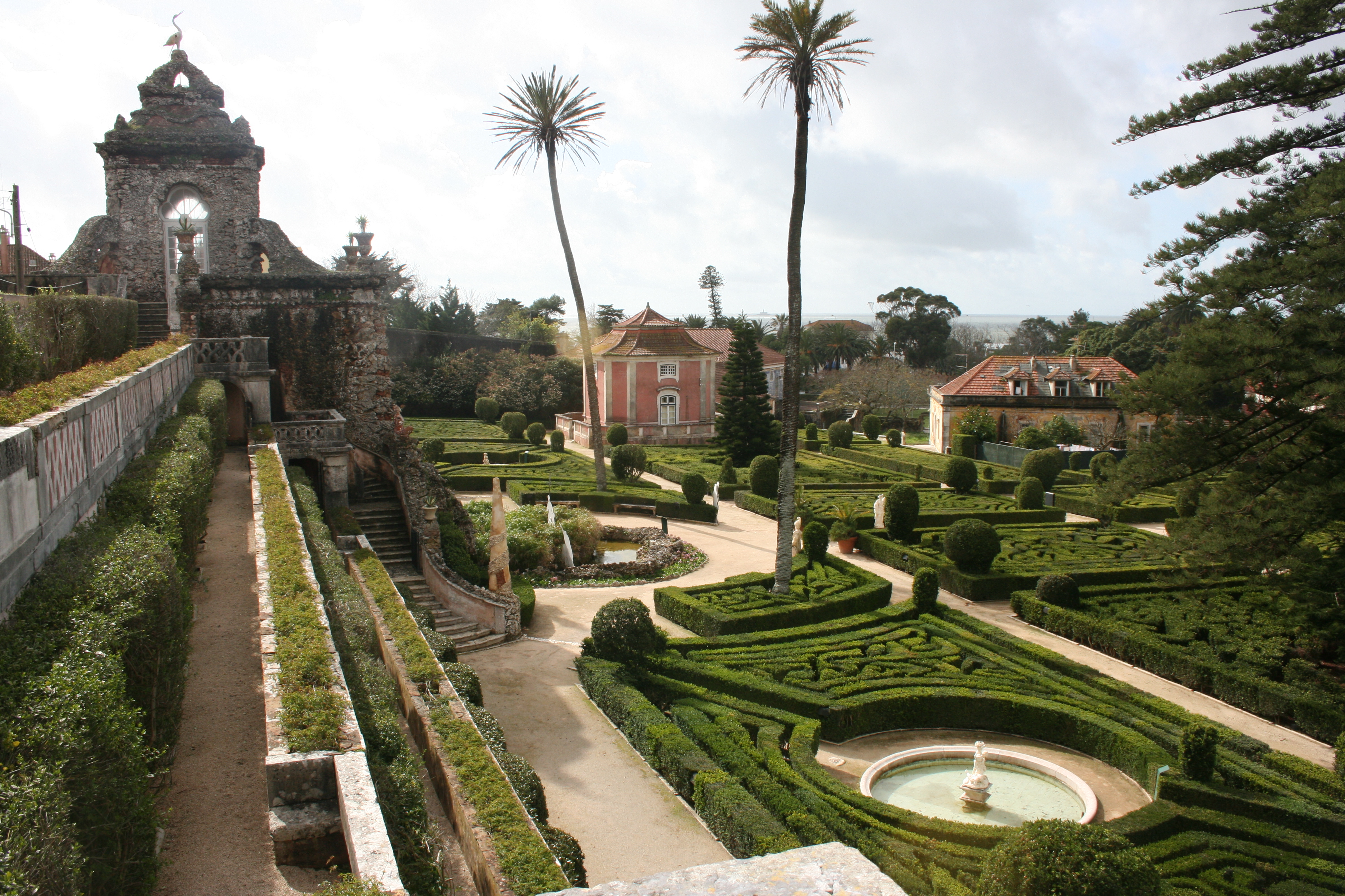 The gardens of the Royal Palace of Caxias